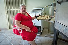 Guadalupe Rodrigues Rios at Ramones Bakery, Nuevo Leon, Mexico Guadalupe Rodrigues Rios en panaderia Ramones.jpg