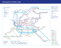 Guangzhou Metro Routes Map in London Style (Late 2019)