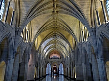 The Hall of Honour in the Centre Block, where Michael Zehaf-Bibeau was killed in an exchange of gunfire Hall of Honour-Centre Block-Ottawa.jpg