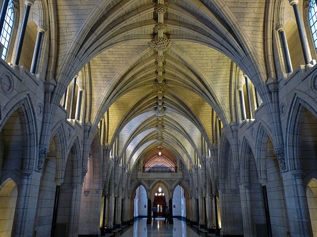 The Hall of Honour in the Centre Block, where Michael Zehaf-Bibeau was killed in an exchange of gunfire