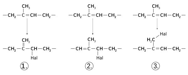 Halobutyl rubber synthesis.svg