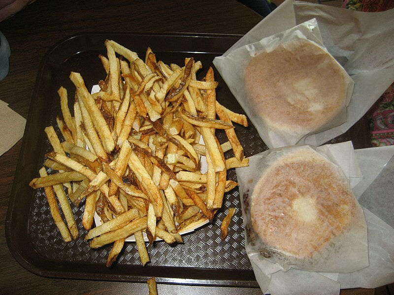 File:Hamburgers and fries at a restaurant in Brandon, Florida.jpg