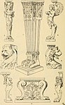 Illustration of Roman furniture details, from 1900, very similar with Empire style furniture