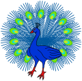 Heraldic peacock 2.svg