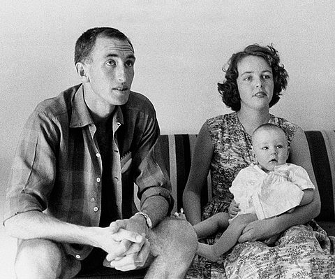 Elliott with family in Europe c. 1960