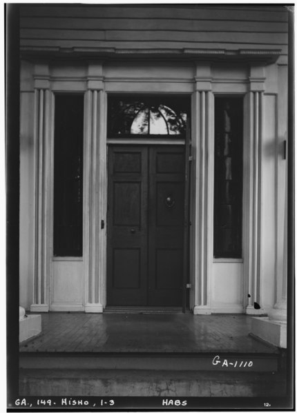 File:Historic American Buildings Survey L. D. Andrew, Photographer Aug. 13, 1936 VIEW OF FRONT DOORWAY - Casulon Plantation, Georgia Highway 186, along Jones Woods Road, High Shoals, HABS GA,149-HISHO,1-3.tif