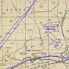 Историческа поредица от карти за района на Umm Kalkha (1940-те години с модерно покритие) .jpg