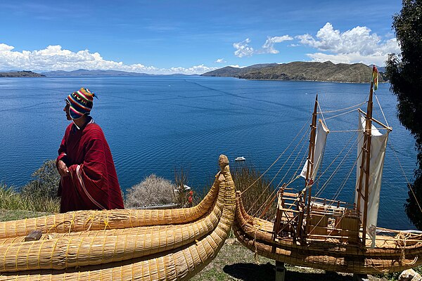 Lake Titicaca in the Andes