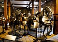 Horse armour on display in the White Tower at the Tower of London.