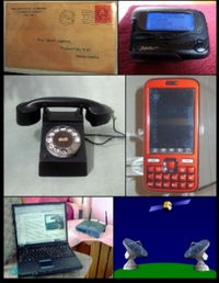 The need to communicate led to the creation of different communication devices. Human Communications collage.png