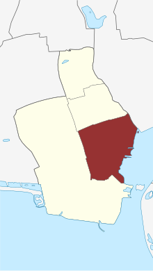 Location of the Sogn beach mark in the Hvidovre municipality