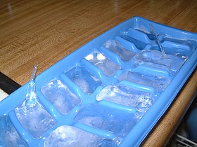 An ice tray growing two spikes