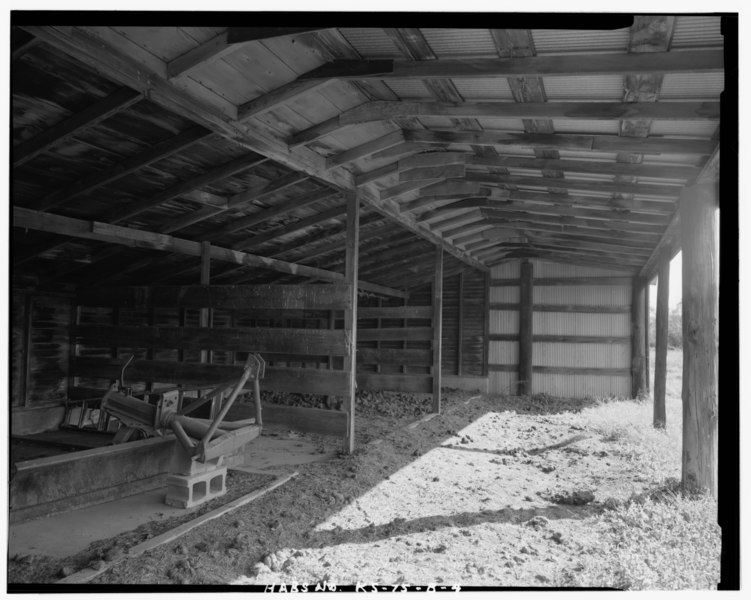 File:Interior of converted chicken house, looking east - Henry E. Williams Farmstead, Converted Chicken House, East of Residence and Smokehouse, Cedar Point, Chase County, KS HABS KANS,9-CEPO.V,1B-4.tif