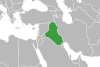 Location map for Iraq and the State of Palestine.