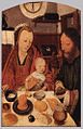 Jan Mostaert (?), De Heilige Familie aan het ontbijt, ca. 1500, olieverf op eiken paneel, Wallraf-Richartz-Museum, Keulen