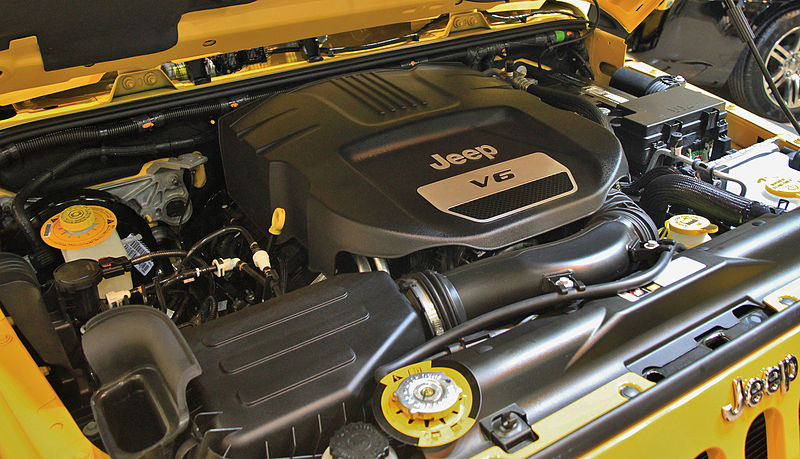 File:Jeep Wrangler Unlimited Sport engine.jpg