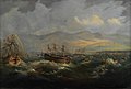 John Frederick Warre - Very heavy swells causing trouble for ships off a coast.jpg