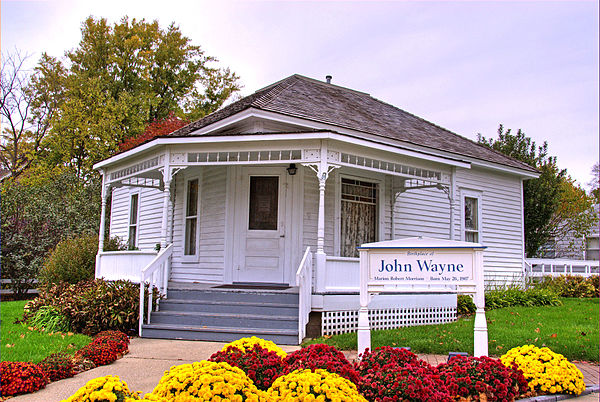 The house in Winterset, Iowa, where Wayne was born