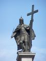 Tượng King Sigismund III trên Sigismund's Column ở Warsaw.