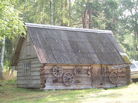 Traditional shed on Ruhnu.