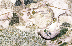 Карта окрестностей Москвы 1823 года. Видно село Крылатское и деревня Татарово