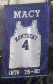 A jersey honoring Macy hangs in Rupp Arena Kyle-Macy-jersey.jpg