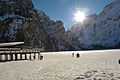 Lake Braies om vinteren