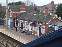 Main station building on Platform 4 at Leagrave