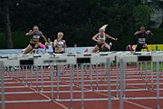 Top Meetings Austria 2016: Linzer Leichtathletik-Gala - Linz / Sportunion Landeszentrum, 11.06.2016 / 100 m Hürden Frauen Vorlauf / Dadic, Daxbacher, Repasi, Machado