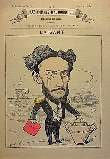 Caricatura de Laisant por André Gill (1879), Hombres de hoy , n ° 69.