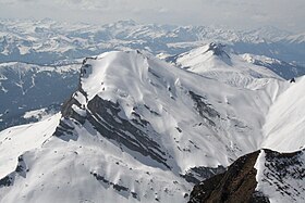 Die vier Köpfe von der Spitze von Areu aus gesehen.