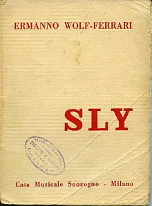 Página de título do libreto, Milão 1928