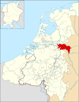 Het graafschap Kleef omstreeks 1350.