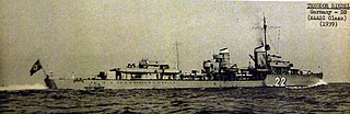 German destroyer <i>Z6 Theodor Riedel</i> Type 1934A-class destroyer