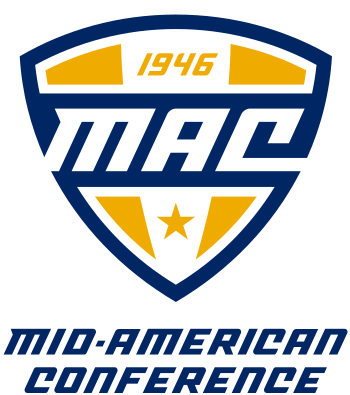 Mid-American Conference logo in Kent State's colors. Kent State joined the MAC in 1951.