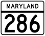 Maryland Route 286 işaretçisi