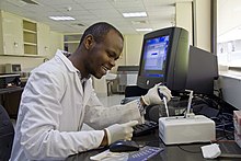 An MSc student at Kenyatta University in Nairobi MSc student at Kenyatta University.jpg