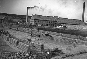 Stoomsteenfabriek Belvédère nabij Caberg, 1908