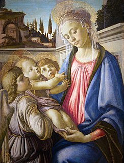 <i>Virgin and Child with Two Angels</i> (Botticelli, Naples) Painting by Sandro Botticelli