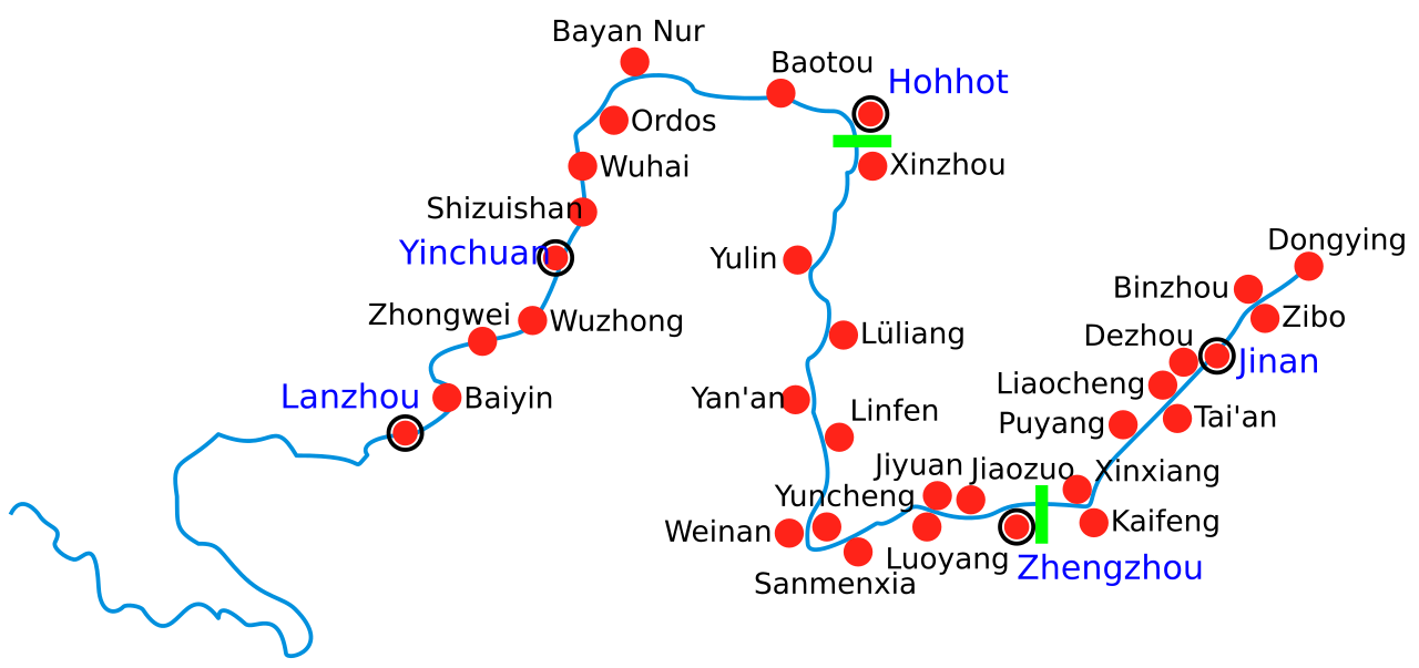 yellow river valley map