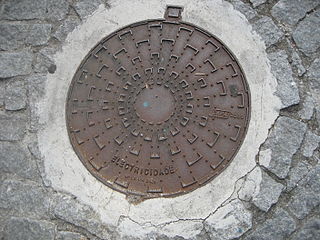 Manhole cover in Porto