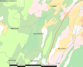 Mapa obce Géovreisset