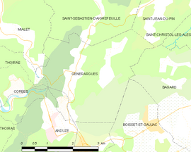 Mapa obce Générargues