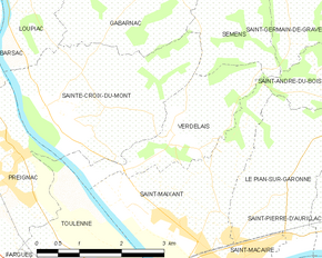 Poziția localității Verdelais