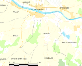 Poziția localității Theneuil