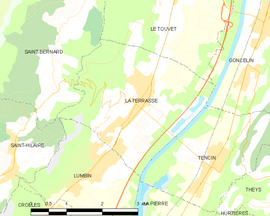 Mapa obce La Terrasse