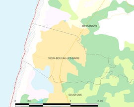 Mapa obce Vieux-Boucau-les-Bains