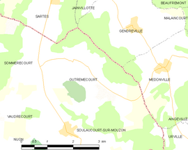 Mapa obce Outremécourt