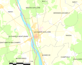 Mapa obce La Charité-sur-Loire