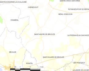 Poziția localității Saint-André-de-Briouze